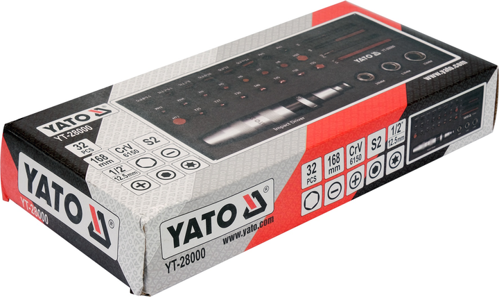 Викрутка ударна Yato з головками YT-28000 набір 32 шт (5906083076800) - зображення 3
