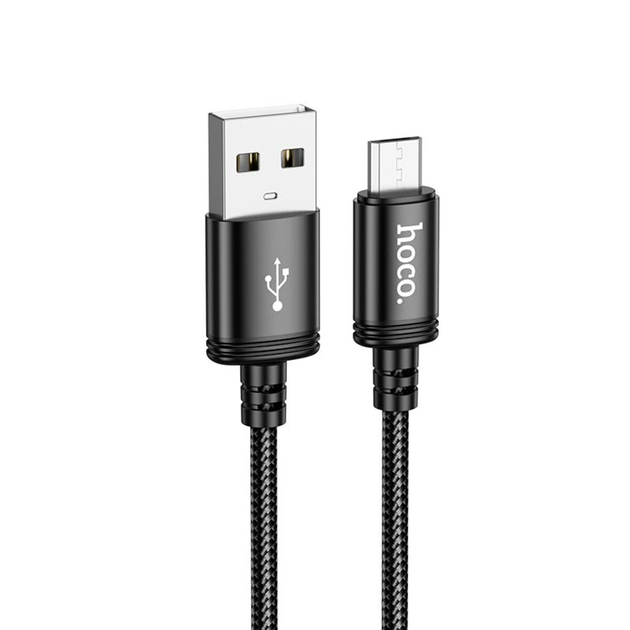 Кабель Hoco X89 Wind USB – micro-USB 2.4 А 1 м у нейлоновому обплетенні чорний - Фото 1 Кабель Hoco X89 Wind USB – micro-USB 2.4 А 1 м у нейлоновому обплетенні чорний - зображення 1
