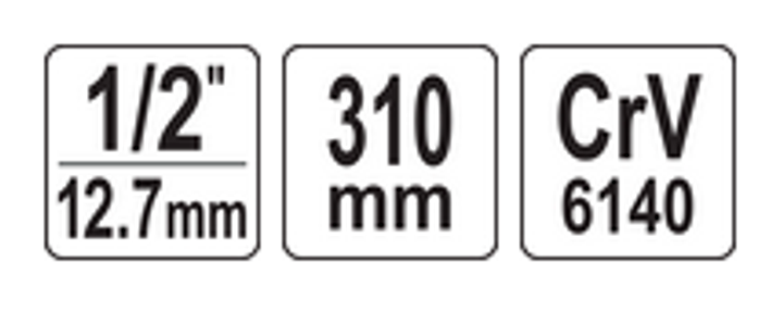 Pokrętło do nasadek YATO typu T 1/2" 310 mm (YT-1567) - obraz 5
