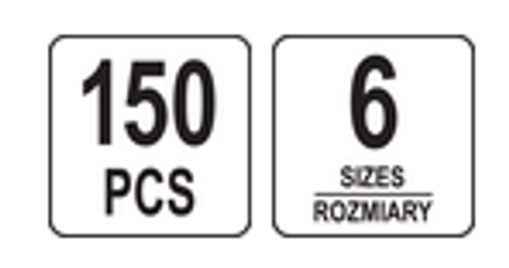 Zawleczki sprężynowe YATO 150 szt (YT-06883) - obraz 4