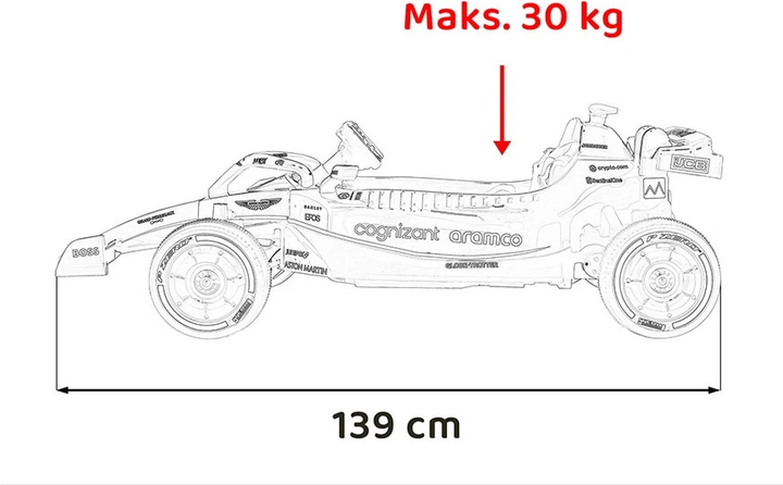 Гоночний болід Ramiz Formuła 1 Aston Martin Cognizant Aramco (5903864942514) - зображення 19