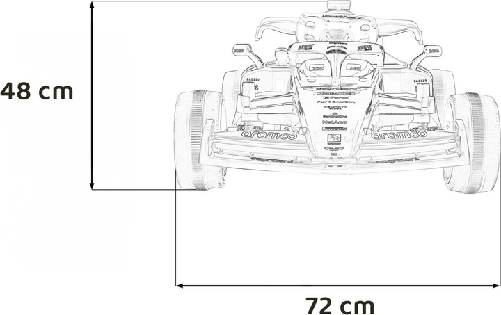 Гоночний болід Ramiz Formuła 1 Aston Martin Cognizant Aramco (5903864942514) - зображення 20
