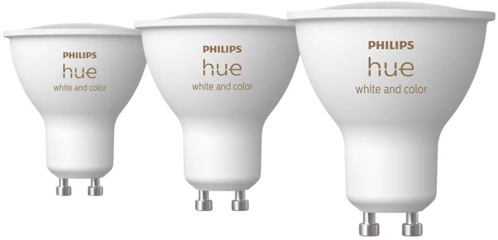 Лампа LED Philips Hue White and color Ambiance Інтелектуальний точковий світильник GU10 3 шт (8720169229877) - зображення 2