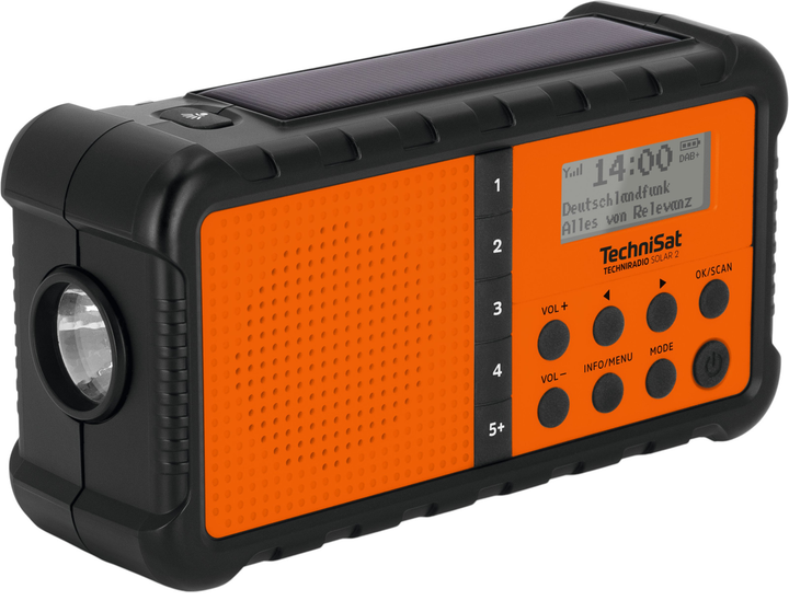 Радіо TechniSat TechniRadio Solar 2 Black/Orange (0000/3996) - зображення 6
