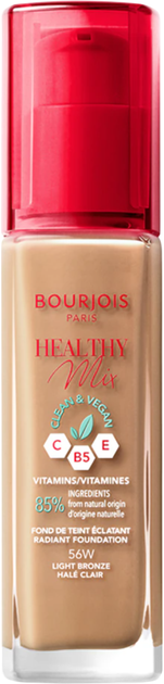 Podkład do twarzy Bourjois Healthy Mix Clean & Vegan 56W Light Bronze 30 ml (3616303397227) - obraz 1