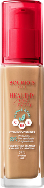 Podkład do twarzy Bourjois Healthy Mix Clean & Vegan 57N Bronze 30 ml (3616303397371) - obraz 1