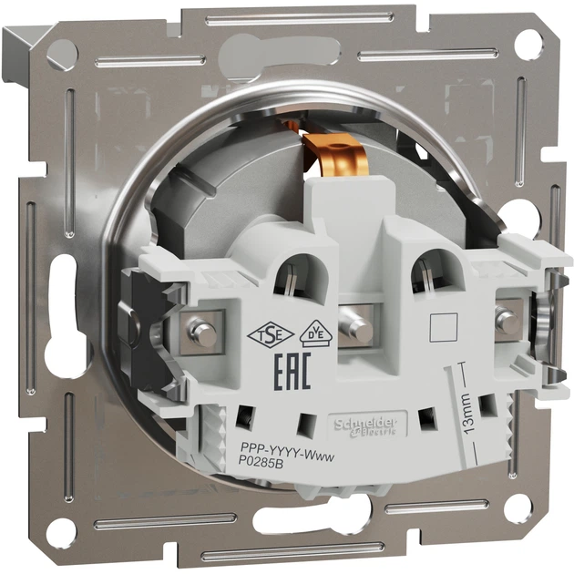 Розетка з кришкою з заземленням Schneider Electric Asfora Алюміній EPH3100161 - Фото 2 Розетка з кришкою з заземленням Schneider Electric Asfora Алюміній EPH3100161 - изображение 2