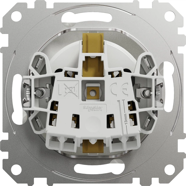 Розетка Schneider Electric Sedna Design з заземленням зі шторками Білий SDD111022 - изображение 2