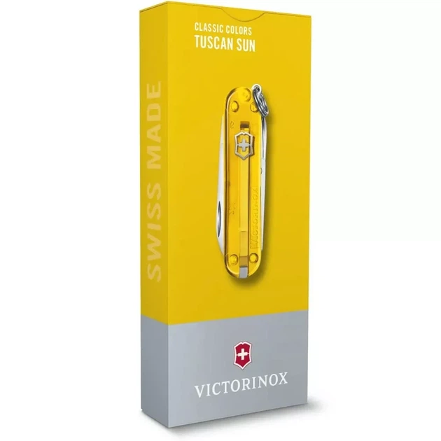 Складаний ніж Victorinox Classic жовтий для повсякденного використання із 7 функціями та компактним дизайном - зображення 4