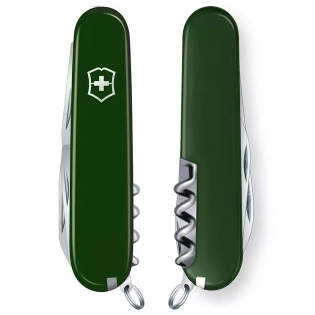 Складаний ніж Victorinox Camper 13 функцій для активного відпочинку та подорожей компактний зелений - зображення 3