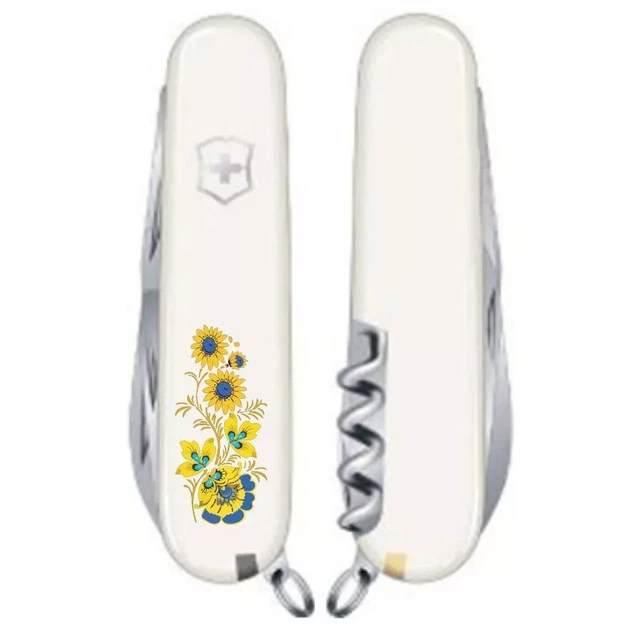 Складаний ніж Victorinox Spartan для активного відпочинку та подорожей з 12 функціями квітковий дизайн - зображення 3