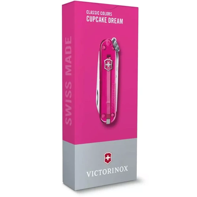 Складной нож Victorinox Classic 58 мм многофункциональный аксессуар для повседневного использования розовый - изображение 4