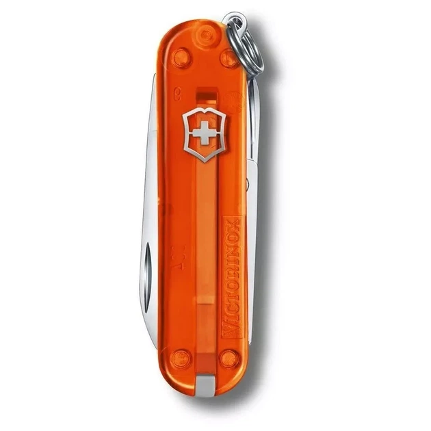 Складаний ніж Victorinox Classic 58 мм багатофункціональний аксесуар для повсякденного використання жовтогарячий - зображення 2
