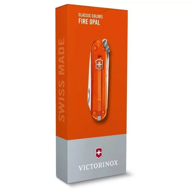 Складаний ніж Victorinox Classic 58 мм багатофункціональний аксесуар для повсякденного використання жовтогарячий - зображення 4