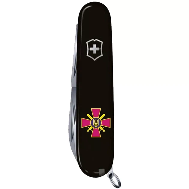 Складаний ніж Victorinox Climber Army для активного відпочинку та туризму багатофункціональний з емблемою СВ ВСУ - Фото 2 Складаний ніж Victorinox Climber Army для активного відпочинку та туризму багатофункціональний з емблемою СВ ВСУ - зображення 2