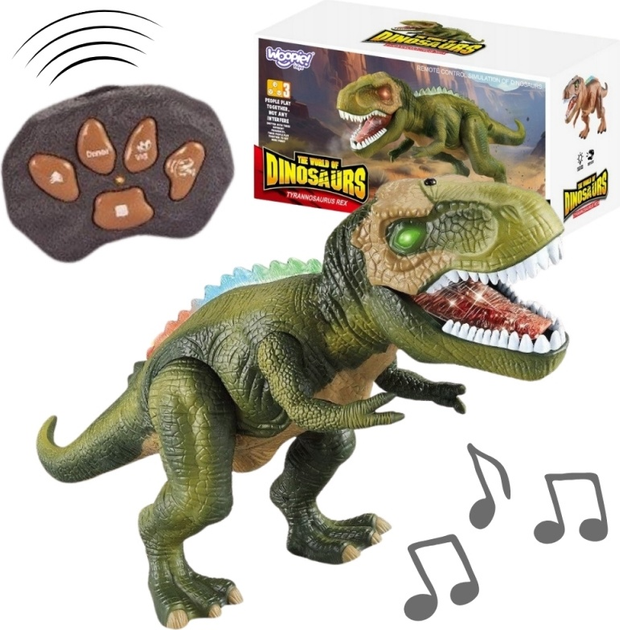 Динозавр на радіокеруванні Woopie RC T-Rex зі світлом і звуком (5906280653965) - зображення 2