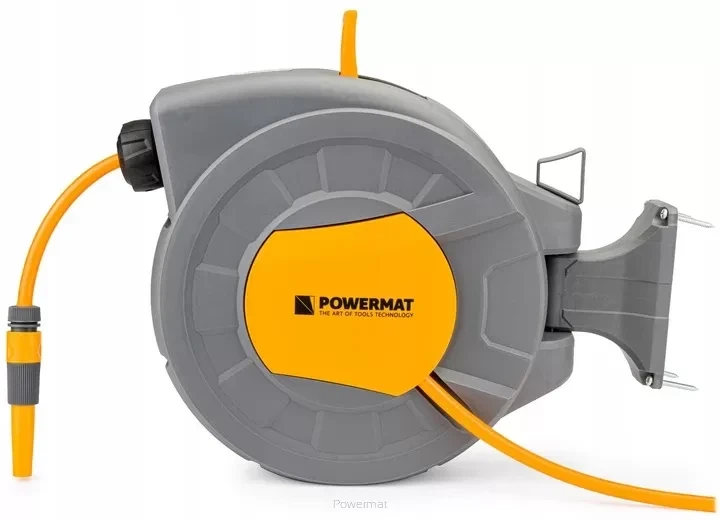 Автоматична настінна садова котушка для шланга 1/2" 20 м POWERMAT PM-ABNW-20M - зображення 6