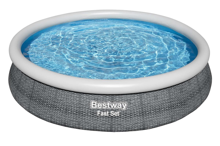 Басейн каркасний Bestway Fast Set 457 x 84 см 57313 Сірий (6941607310908) (955555910352812) - Уцінка - зображення 2