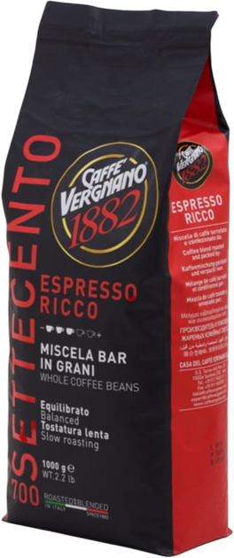 Kawa ziarnista Vergnano 700 Espresso Ricco 1 kg (8001800000537) - obraz 1