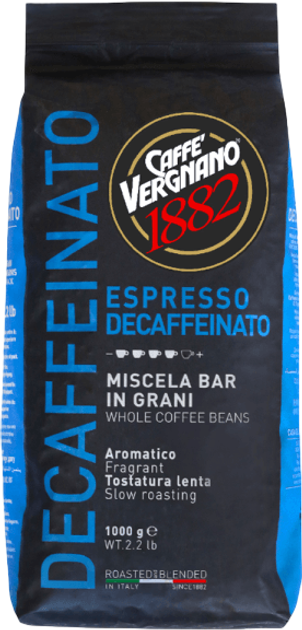 Kawa ziarnista Vergnano Decaffeinato 1 kg (8001800000513) - obraz 1