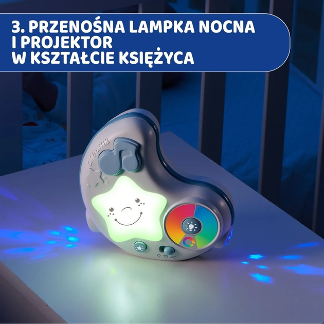 Mata edukacyjna z melodiami i projektorom Chicco First Dreams Enjoy Colours 3 w 1 Niebieska (8058664112548) - obraz 10