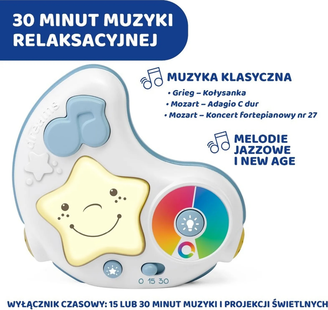 Mata edukacyjna z melodiami i projektorom Chicco First Dreams Enjoy Colours 3 w 1 Niebieska (8058664112548) - obraz 12