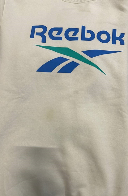 Світшот на флісі утеплений жіночий Reebok Identity Big Logo Fleece Crew 100205763 XL Молочний (1200143878422) (955555907520298) - Уцінка - зображення 2