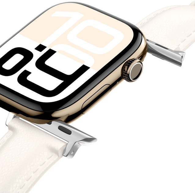 Ремінець AMAZINGTHING Class Band для Apple Watch 45 / 46 / 49 мм Light Beige (4896238001249) - зображення 7