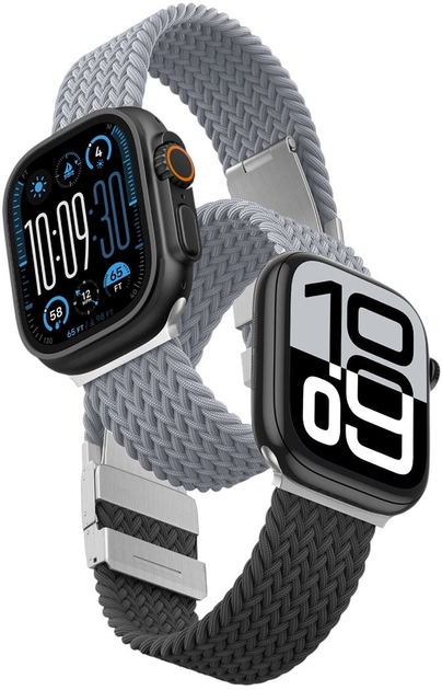 Ремінець AMAZINGTHING Blend Band для Apple Watch 45 / 46/ 49 мм 2 шт. Black-Gray (4896238001287) - зображення 1