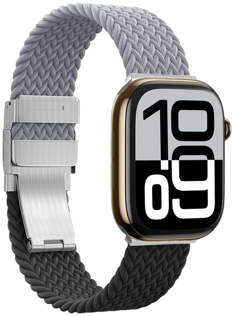 Ремінець AMAZINGTHING Blend Band для Apple Watch 45 / 46/ 49 мм 2 шт. Black-Gray (4896238001287) - зображення 4