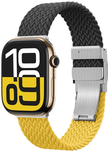 Pasek AMAZINGTHING Blend Band do Apple Watch 45 / 46 / 49 mm 2 szt. Yellow-Black (4896238001270) - obraz 3