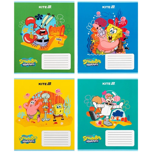 Зошит шкільний Kite SpongeBob SquarePants12 аркушів, коса лінія SB25-235 - изображение 6