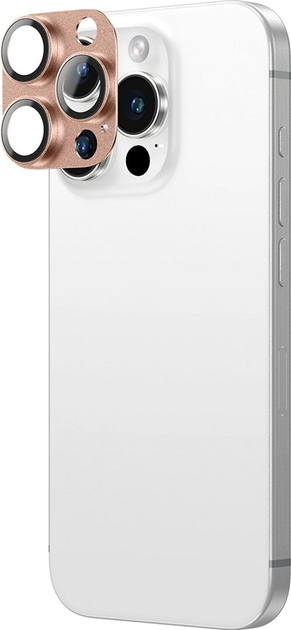 Захисне скло AMAZINGthing Supreme Full Lens Aviation-Grade для Apple iPhone 16 Pro/16 Pro Max Rose Gold (4896238001539) - зображення 3
