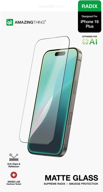 Szkło hartowane AMAZINGthing Radix Matte Glass do Apple iPhone 16 Plus Transparent (4896238000891) - obraz 4