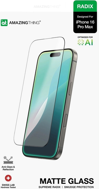 Szkło hartowane AMAZINGthing Radix Matte Glass do Apple iPhone 16 Pro Max Transparent (4896238000877) - obraz 4
