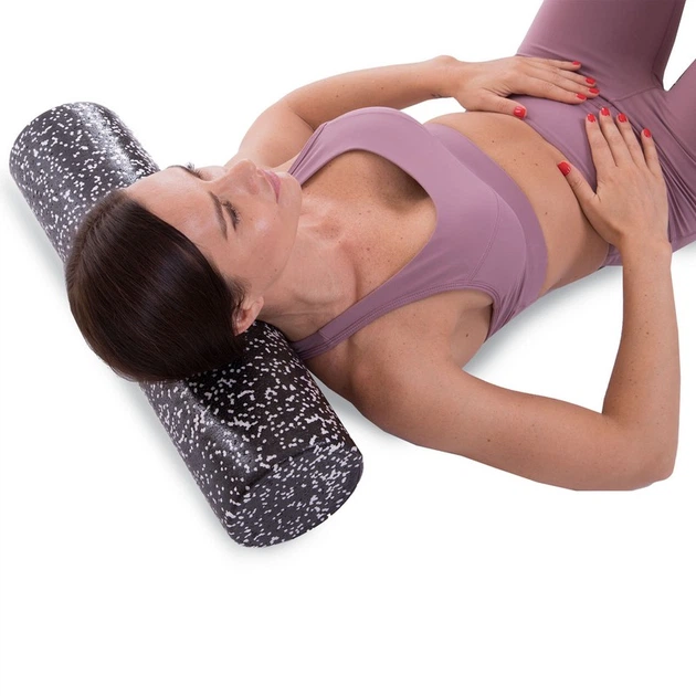 Роллер массажный цилиндр гладкий 60см d-15 см Вспененный полипропилен Zelart черный-белый FI-7201-60 - изображение 6