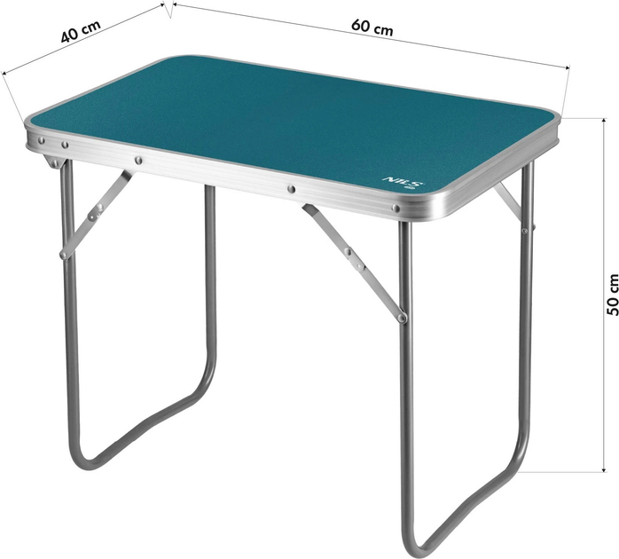 Stół kempingowy Nils Camp NC3401 składany 60 x 40 x 50 cm Niebieski (5908261681660) - obraz 7
