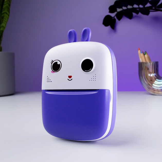Aparat cyfrowy dla dzieci Hurtel Mini Thermal Printer for Kids with Camera and Camcorder Purple (5907769364426) - obraz 6