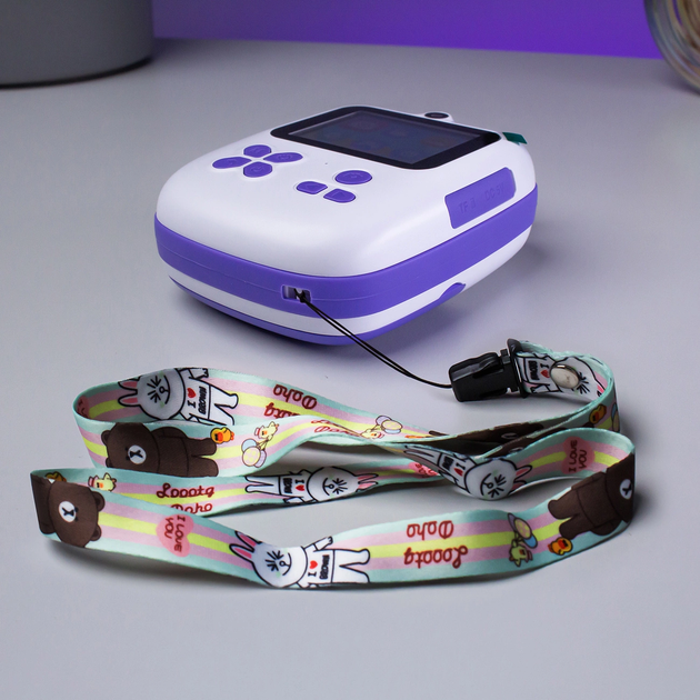 Aparat cyfrowy dla dzieci Hurtel Mini Thermal Printer for Kids with Camera and Camcorder Purple (5907769364426) - obraz 12