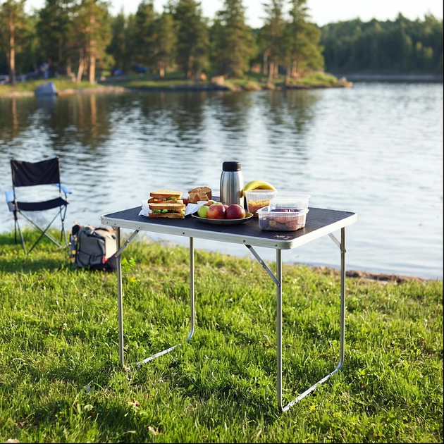 Stół kempingowy Nils Camp NC3401 składany 80 x 60 x 70 cm Ciemnoszary (5908261681677) - obraz 6