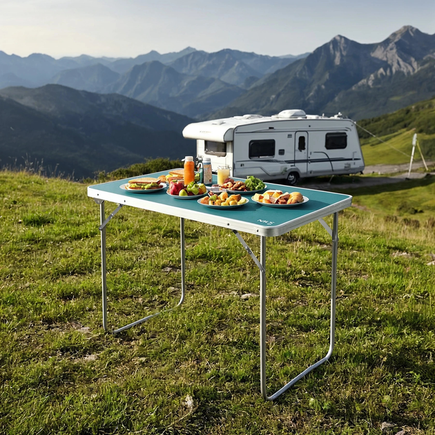 Stół kempingowy Nils Camp NC3401 składany 80 x 60 x 70 cm Niebieski (5908261681684) - obraz 6
