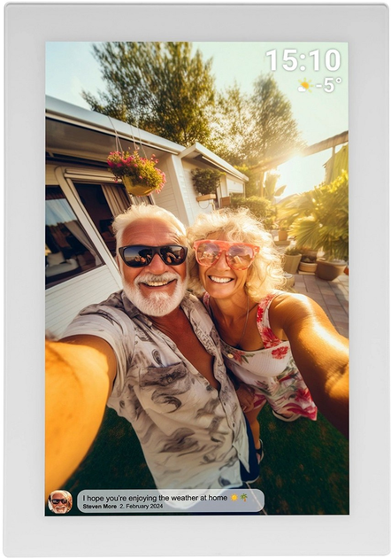 Цифрова фоторамка Denver Frameo PFF-1037W White - зображення 2