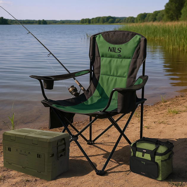 Krzesło kempingowe Nils Camp NC3501 składane Khaki (5908261681028) - obraz 12