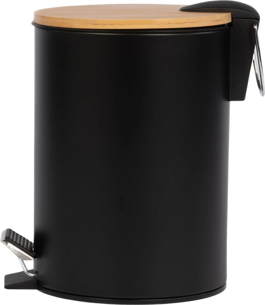 Кошик для ванної кімнати Nuxio Zetru з бамбуком 3L Чорний (5902973461596) - зображення 5