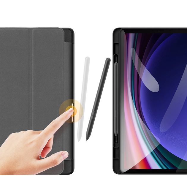 Обкладинка DUX Ducis Domo для Samsung Galaxy Tab S9 FE з функцією Smart Sleep та підставки Black (6934913024546) - зображення 3