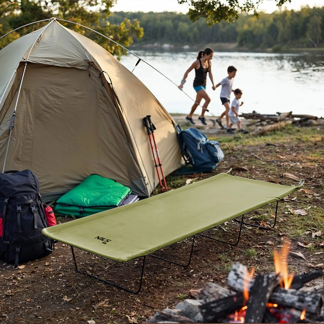 Łóżko polowe Nils Camp NC3504 Ultra Light Zielone (5908261681073) - obraz 8