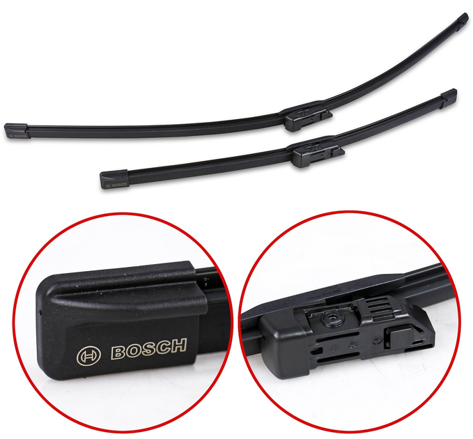 Щітка склоочисника Bosch Aerotwin Flat Blade Wiper Blade Set A027S 2 шт (4047023096722) - зображення 2