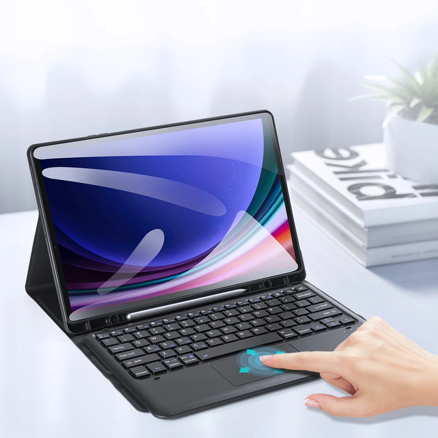 Etui Dux Ducis (Seria TK) do Samsung Tab S9 Plus / S9 FE Plus z klawiatura Bluetooth Black (6971824159509) - obraz 6