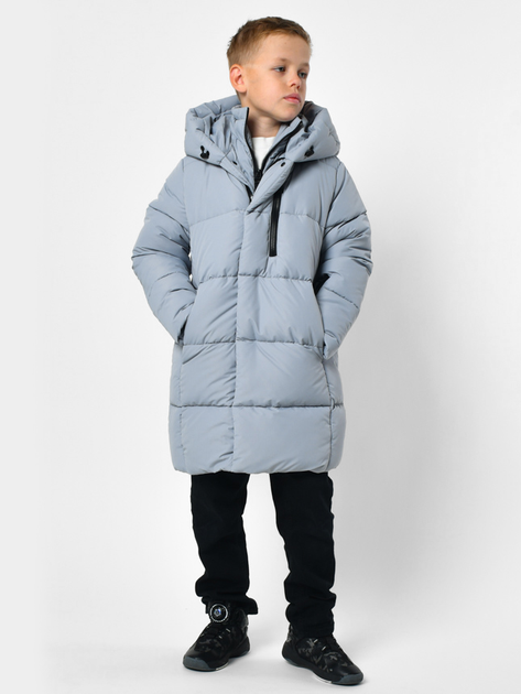 Подростковое зимнее пальто для мальчика X-Woyz DT-8348-11 152 см Голубое (2000002515364) - Фото 4 Подростковое зимнее пальто для мальчика X-Woyz DT-8348-11 152 см Голубое (2000002515364) - изображение 4
