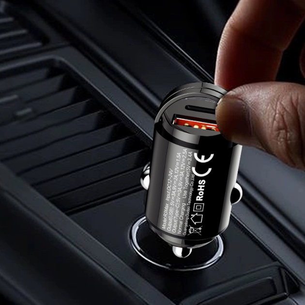 Автомобільний зарядний пристрій Dudao R3MAX 48W QC PD Black (6973687248710) - зображення 4